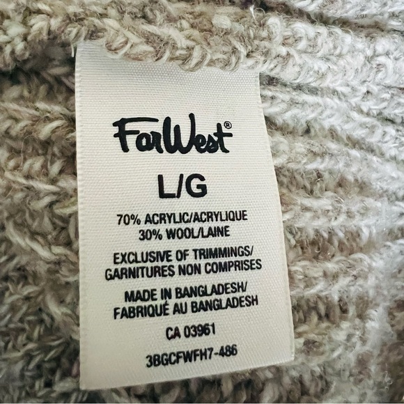 VINTAGE Icelandic-Chunky-hand-knit-Neutral-tone-Fisherman Winter Sweater. Large - Picture 4 of 6